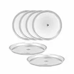 Vinod Stainless Steel Kanchan Bogi Plate, Lunch & Dinner Plate (Pack of 6, Dia 30 cm )