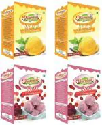 Dharmasut Mango, Rose Ice Cream Mix Powder, 100 G Each (Combo Of 4)