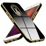 Mr Case 6D Chrome Back Cover Case For Redmi Note 4 | ( Gold Plated Frame | Glossy Backside -Black )