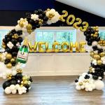 Party Propz Rubber Happy New Year 2023 Decoration Foil, Latex, Chrome Balloons (Set Of 54)