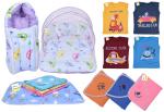 Kwitchy New Born Baby Gift Combo Bedding & Clothing Set Daily Essential Items (0-6 Months)