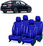 AUTO-SAFE Blue, Silver PU Leather Car Seat Cover for Hyundai Verna Pack of 4