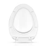 ELEGANT CASA Colour White A-1 Soft-Closing Elongated PP Seat Cover Commode Cover (46 x 36 cm) Adjustable Hinges (Hole distance) from 13-18CM; White