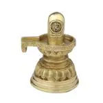 Idol Collections Golden Brass Shiva Lingam Idol