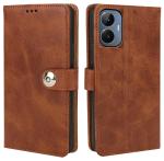 Coverage Flip Cover for Realme RMX3710 / Narzo N55 | Inside Back TPU & Stand | Wallet Stylish Button Magnetic Closure for Realme Narzo N55 - Brown