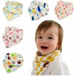 EITHEO Soft and Comfortable Bandana Baby Bibs - Cute Cartoon Design, Reusable Bibs for Boys and Girls Assorted Color