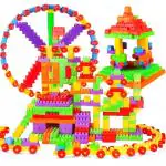 Ankirant Building Blocks (80 to 85 pcs Block and 12-20 Wheels Total 98-103 Pieces ) 100+ Pieces Bricks Blocks for Kids and Children for Puzzle Toys Girl Boy Activity Fun Game Plastic Mind Education Toy Game Learning Train Block