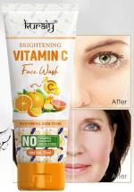 KURAIY 100% New Vitamin C  Face Wash Soothing Clear Calming Facial Cleanser Natural Beauty