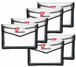 TULMAN 6 Pack A4 Size Document Organizer Transparent Project Envelope Folder with Snap Button Closure