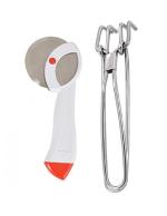 Blue Wonder Stainless Steel Apex Pizza Cutter With Stainless Steel Wire Pakkad Tongs and (Multicolour, Pack of 2)