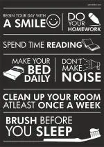 Ekdali Multicolor Paper Good Habits Chart for Kids 11.7 x 16.5 Inch