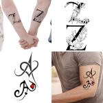 Ordershock Waterproof ZA Name Letter Temporary Body Tattoo (Pack of 2)