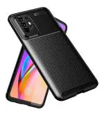 Golden Sands for Oppo F19 Pro Plus 5G Back Phone Cover Drop Tested Shock Proof Slim Armor Aramid Carbon Fibre Rugged TPU Case for Oppo F19 Pro+ 5G, Black