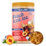 Teacurry Peach Instant Iced Tea (160 Gram) - No Artificial Flavor, No Chemicals - Natural Refreshing, Cooling Summer Peach Ice Tea