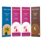 Havan by ABNT Agarbatti - 4 Box, Multiple Fragrances, Pratah -Grape Fruit & Mint; Namah - Rose, Lavender & Jasmine, Saanjh -Woody & Earth, 80 Sticks, Charcoal & Sulphur Free, Pure Essential Oil Based, Havan_ N N P S