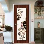 BP Design Solution 76.2 cm Lily Flower Door Sticker Wallpaper Self Adhesive Sticker (Pack of 1)