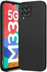 XOVO Back Cover for Samsung Galaxy M33 5G, Samsung M33 5G (Black, Dual Protection, Silicon)