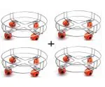 KPT Cylinder Trolley/Cylinder Stand/ Kitchen Trolley Set of 4 Gas Cylinder Trolley ( Stainless Steel)