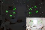 DreamKraft Green Pvc Glow In The Dark Stars For Ceiling Christmas Decoration 20x25 cm