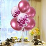 My Party Suppliers Pink Centerpiece Stand Kit Include Blue Latex Confetti Birthday for Table Party Decorations