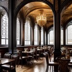 Love Creation A4 Size poster print for creative wall art- parisian-caf-series-art-nouveau-details-6161(Non Sticker)