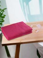REGENCY EXPORTS PVT.LTD Quattro Bath Towel 100% Cotton 400 GSM Set of 2 Fuscia Pink