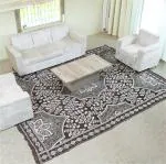 Furnishing Hut Carpet Rug for Living Room, Bedroom Floor Carpet Mat Big Size Brown (9 x 12 Feet)