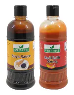 Green Piece Soya Sauce (500ml) AND Red Chilli (500ml)(Pack of 2)