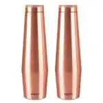 Milton Copper Crown 1100 Water Bottle, Set of 2, 1.09 Litre Each, Copper | 100% Leak Proof | Office Bottle | Gym Bottle | Yoga Bottle | Home | Kitchen | Hiking | Treking Bottle | Travel Bottle