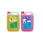 GOVIN WASH Kitchen Cleaner Dishwash Cleaning Gel with Laundry Liquid For Fabric Care 10L (Rose+ lemon)