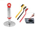 URBAN BUY Stainless Steel Pav Bhaji Masher With 3 Pcs Wire Brush and Multicolour, Pack of 2