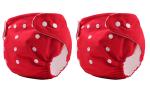 The Cheeky Kidzz Premium Quality Pack of 2 Pocket Button Style Baby Reusable Cloth Diaper Nappies Washable Quick-Dry Adjustable All-In-One Diapers Wet free Fashionable Trendy For New Born/Toddlers/Infants