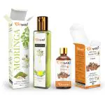 GO WOO Pack of 2 Clove Bud Essential Oil and Moringa Seed Carrier Oil-100% Natural For Face 110ML