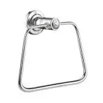 CUROVIT Stainless Steel Tria Towel Ring Chrome Finish for Hanging Small Towel/Towel Ring for Bathroom/Kitchen & Wash Area (Triangular)