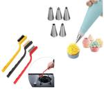 Urban Buy Steel Nozzle And Wire Brush Kitchen Tool Set Pack of 2