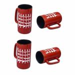 Caffeine Rustic Brown, Black Ceramic Milk Mug (Set Of 4)