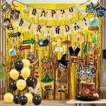 Zyozique Hary Poter Birthday Decorations, Hary Poter Birthday Party Supplies Include Letter Banner,Cake Topper, Balloons & Swirls Hangings (Pack of 64)(Combo 3)