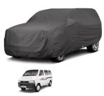 Auto Hub Car Body Cover Compatible with Maruti Suzuki Eeco with Mirror Pockets, Triple Stitched, Water Resistant Car Cover, Grey