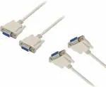 fdealz 2 Meters RS232 DB9 9 Pin Data Serial Cable Female to Female Extension Straight Cable 2 Pieces