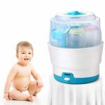 Safe-O-Kid Baby Bottle Sterilizer, Kills 99.99% Germs, Large Capacity, Hold up to 6 Bottles, Blue
