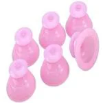 ekin Acupressure Silicone Vaccum Cup Massage Suction, Hygroscopic Cup For Relief, 2 Pcs (Pink)