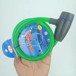 Qiisx Bike Lock, Bike Locks Cable Lock Coiled Secure Keys Bike Cable (Green)