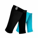 KUE Compression Calf Sleeve for Men & Women|Gym, Sports & Fitness|Calf Support, Blood Circulation, Swelling, Shin Splints, Varicose Veins, Recovery|Pack of 2|Turquoise-Black-L/XL