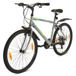 Avon BicyclesSpike 26T 21S MTBwith 26 inches wheel size and 18.5 inches Carbon steel Frame| Shimano Gear Set, Rigid Suspension, V Brakes and Steel Rims | Available in Matt Grey | Suitable for all terrains