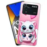 Fashionury Silicone Poco M4 Pro 4G Case Designer Flexible Soft Back Case Cover for Poco M4 Pro 4G-D0442, Multi-Coloured