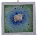 ZIG ZAG Seashell Picture Photo Frames with Glass Front Panel for Beach | Weddings Gifts | Home Decor Photo Frame (9x9 Inch - frame)