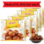 Ravi Manpasand Instant Gulab Jamun Dessert Mix, Makes 100 per Pack, Pure Veg, Delicious Indian Dessert and Mithai, 1000g (Pack of 5, 200g Each)