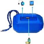 ROKAVO A005 BLUETOOTH SPEAKER MINI SPEAKER TURRELY SOUND MOOM BOX SPEAKER 5 W Bluetooth Gaming Speaker (Blue, Stereo Channel)