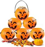 JAGMAG Mini Halloween Pumpkin Candy Bucket (pack of 6)