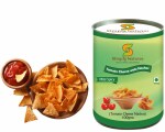 Simply Naturos Crunchy Tomato Cheese Nachos | Tortilla Nacho Chips | Cheesy and Mild Sweet Flavour, Pack of 2 (100 gm Each)